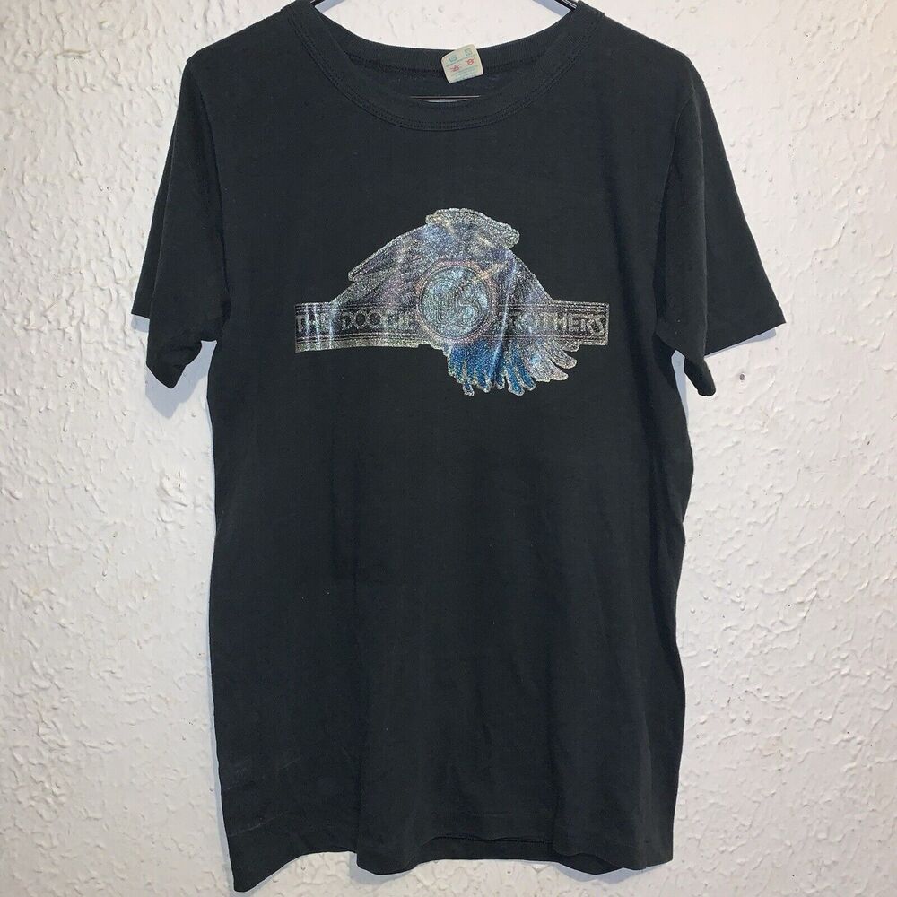 Vintage 70s Doobie Brothers On The Road 78' Double Sided Concert Shirt L